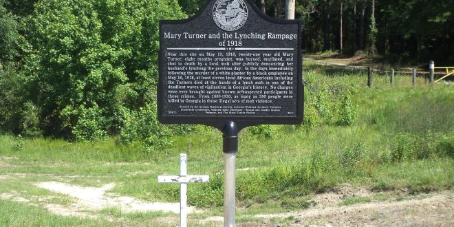 Photo of Mary Turner memorial site
